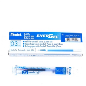image:imagePentel Refill Ink for EnerGel Liquid Gel Pen 03mm Extra Fine Line Needle Tip Black Ink Box of 12 LRN3ABlue