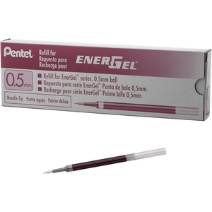 image:imagePentel Refill Ink for EnerGel Liquid Gel Pen 05mm Needle Tip Red Ink Box of 12 LRN5B12Pink Pen