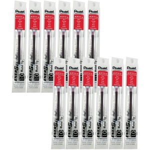 image:imagePentel Refill Ink for EnerGel Liquid Gel Pen 10mm Bold Line Metal Tip Black Ink Box of 12 LR10ARed