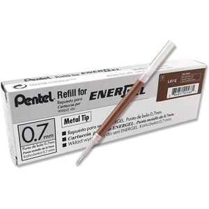 image:imagePentel Refill Ink for EnerGel RTX Retractable Gel Pen 12 Pack 07mm Medium Point Lime Green LR7KBrown