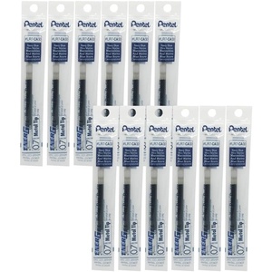 image:imagePentel Refill Ink for EnerGel RTX Retractable Gel Pen 12 Pack 07mm Medium Point Lime Green LR7KNavy Blue