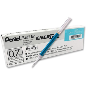 image:imagePentel Refill Ink for EnerGel RTX Retractable Gel Pen 12 Pack 07mm Medium Point Lime Green LR7KSky Blue