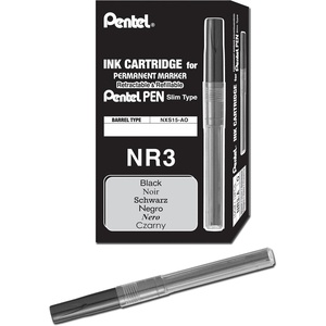 image:imagePentel Refill Ink for Handy Lines Permanent Marker Black Ink Box of 12 NR3ABlack