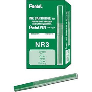 image:imagePentel Refill Ink for Handy Lines Permanent Marker Black Ink Box of 12 NR3AGreen