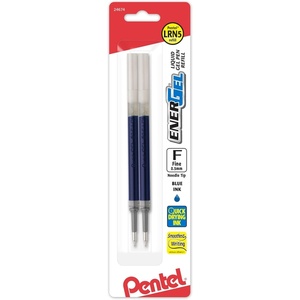 image:imagePentel Refill Ink For ENERGEL amp Lancelot Gel Pen 05mm Needle Tip Fine Blue Ink Pack of 2 LRN5BP2C