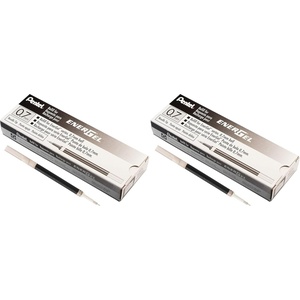 image:imagePentel Refill Ink for EnerGel Liquid Gel Pen 07mm Medium Line Needle Tip Black Ink Box of 12 LRN7A12 Count Pack of 2