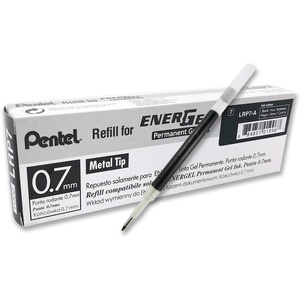 image:imagePentel Refill Ink for EnerGel PRO Permanent Gel Pen 07mm Medium Line Black Ink Box of 12 LRP7ABlack