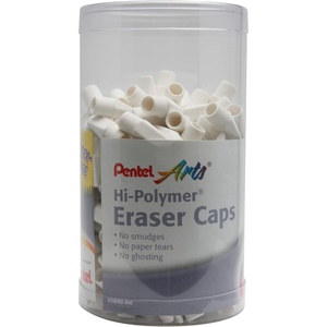 image:imagePentel Arts HiPolymer White Cap Eraser Canister Display  240 Pieces ZEH02240