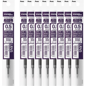 image:image EnerGel Black Colors XLRN5VA Ballpoint Pen Refill 002 inches 05 mm Bordeaux Black 10 Pieces
