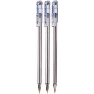 image:imagePentel Blue Superb Ballpoint Pen Ball Point Pens 07mm Nib Tip 025mm Line Width Fine Line Refillable Ink BK77 Pack of 3