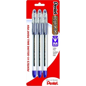 image:imagePentel RSVP Ballpoint Pen Medium Line Violet Ink 3 Pack BK91BP3VViolet