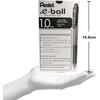 image:imagePentel 10mm Tip EBall Retractable Ballpoint Pen  Black Pack of 12 PensBlack