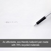 image:imagePentel 10mm Tip EBall Retractable Ballpoint Pen  Black Pack of 12 PensBlack