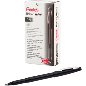 image:imagePentel Rolling Writer Pen 08mm Cushion Ball Tip Green Ink Box of 12 R100DBlack