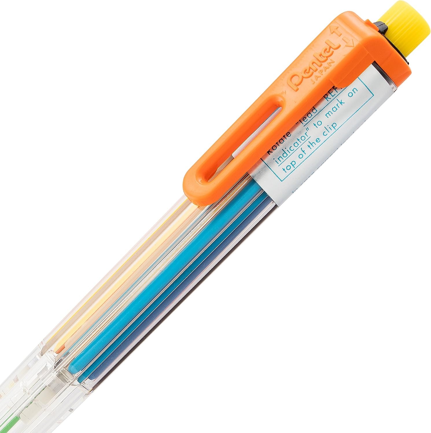 image:imagePentel 8 Color Automatic Pencil Box Set Assorted Accent Clip Colors 8 Color Lead Refills and Sharpener PH158ST