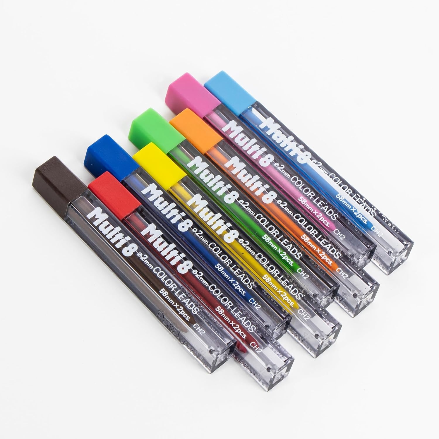 image:imagePentel 8 Color Automatic Pencil Box Set Assorted Accent Clip Colors 8 Color Lead Refills and Sharpener PH158ST